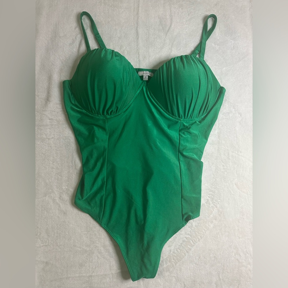 Emerald Green One Piece Bodysuit / Swimsuit – Size 2X – Worn Once